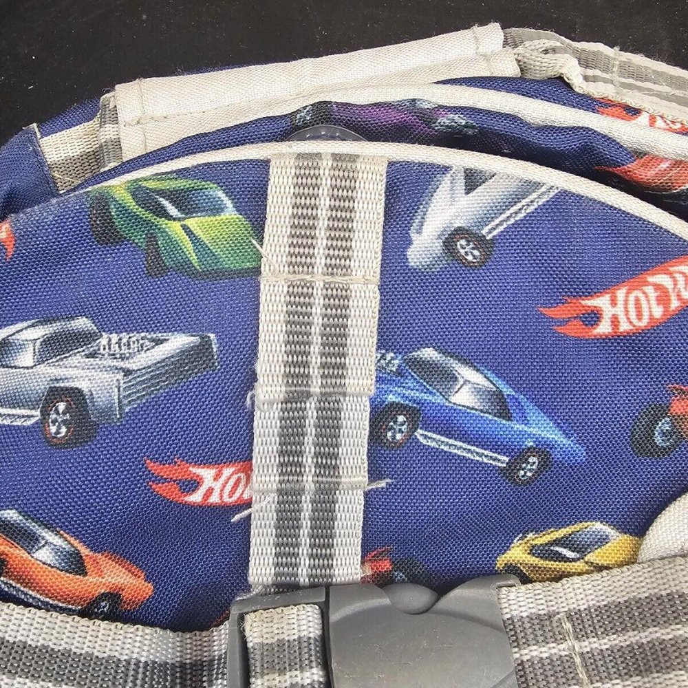 Pottery Barn Kids Mackenzie Gray Blue Hot wheels Backpack - Picture 3 of 8